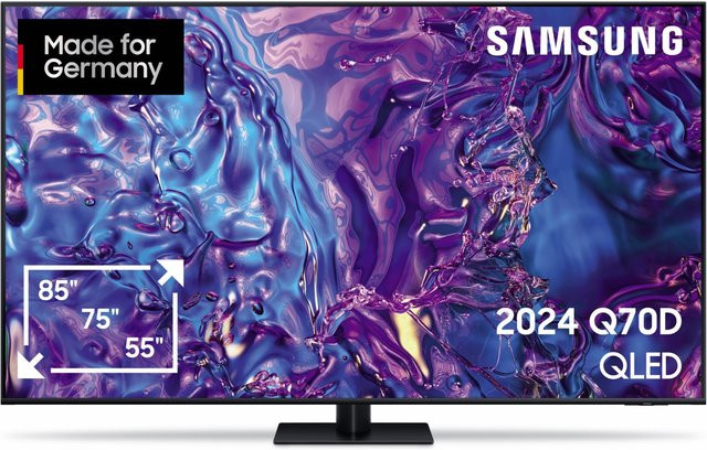 Samsung GQ85Q70DAT QLED Smart-TV in Schwarz mit 214 cm (85 Zoll), 4K Ultra HD und 120 Hz sowie Sprachsteuerung - Bild 1