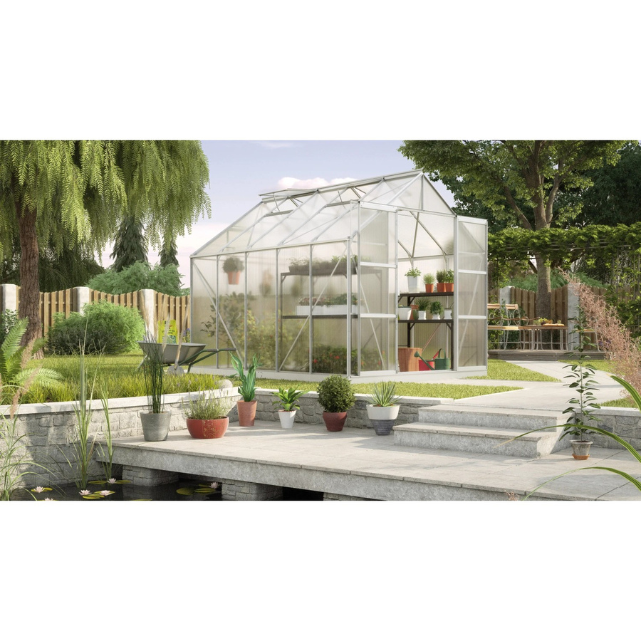 Vitavia Gewächshaus Uranus 8300 aus eloxiertem Aluminium mit Polycarbonat-Verglasung und Fundament, 8,3 m² - Bild 2