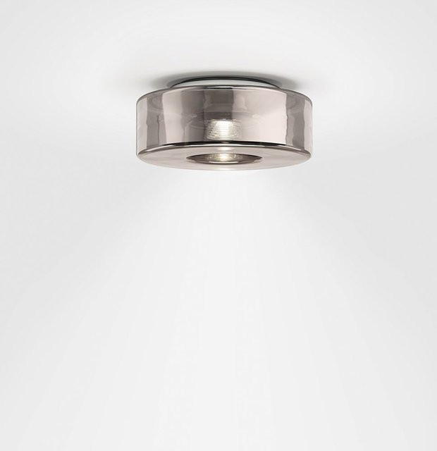 Serien Lighting Curling Ceiling M LED-Deckenleuchte mit Glasschirm in Neusilber und dimmbarer CCT-Funktion (1800K - 3000K) - Bild 1