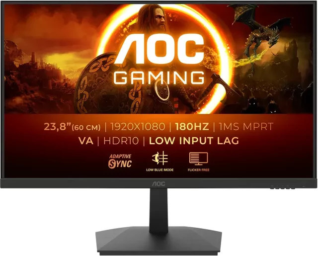 AOC Gaming-Monitor 24G15N2 in Schwarz mit 27 Zoll, Full HD, 180 Hz und 1 ms Reaktionszeit - Bild 1