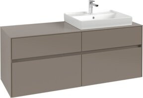 V&B Waschtischunterschrank Collaro in Marmor Blau mit LED 10W, B/T/H: 140 x 54,8 x 50 cm - Bild 1