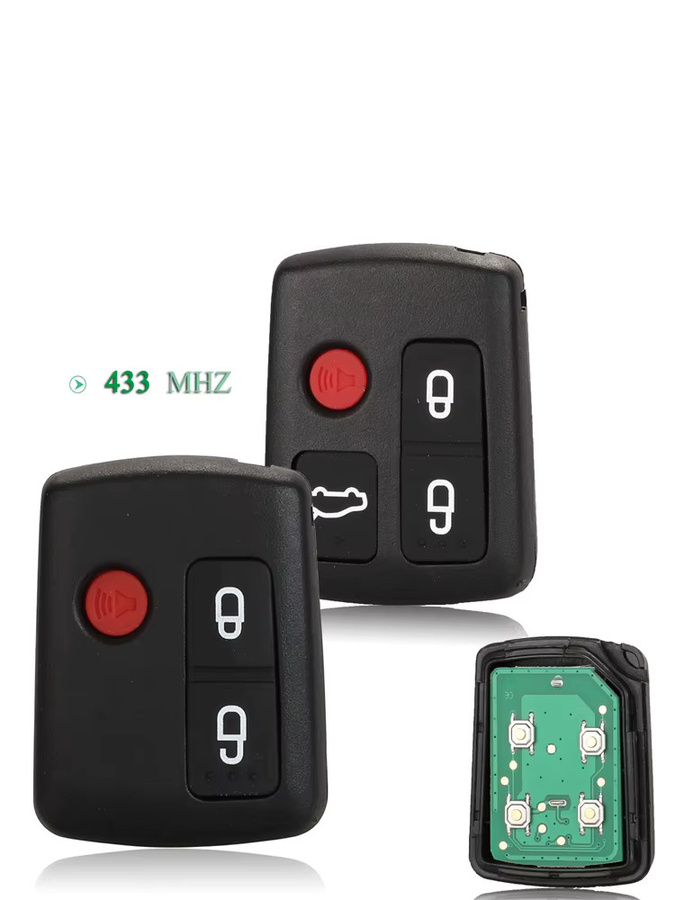 Jingyuqin Smart Auto Schlüssel Fob 433MHz mit 3 oder 4 Tasten für Ford BA BF Falcon SX SY Territory XR6 XR8 FPV in Schwarz - Bild 5