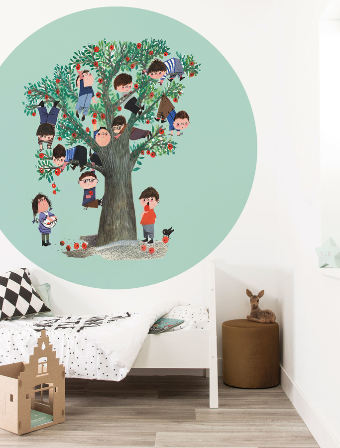 KEK Amsterdam Mural Apple Tree Circle Wandbild Multicolor Durchmesser: 190 cm - Bild 1