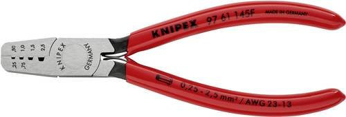 Knipex Crimpzange für Aderendhülsen 0,25 bis 2,5 mm² in Rot aus Chrom-Vanadium-Stahl - Bild 1