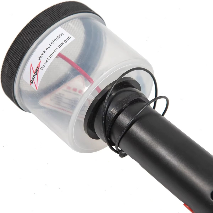 Bymaocar Elektrostatische Beflockungsmaschine für Graspflanzgerät in Schwarz mit Edelstahlnetzabdeckungen für 1-2 mm Beflockungspulver - Bild 4