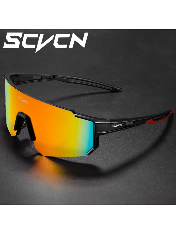 SCVCN Sportsonnenbrille, Vollrand, Kunststoff, Unisex, Multicolour - Bild 4