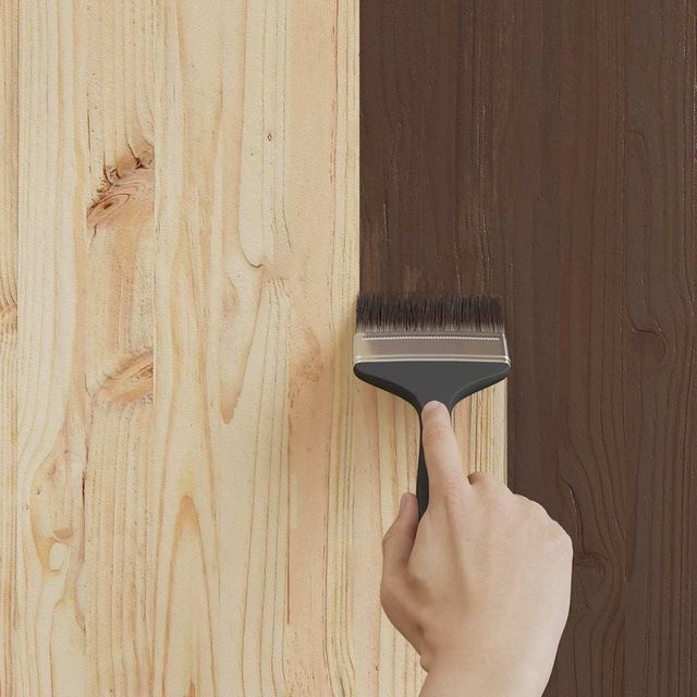 Yiwydaa Wandfarbe Holzfarbe Braun 2,5 l - Bild 1