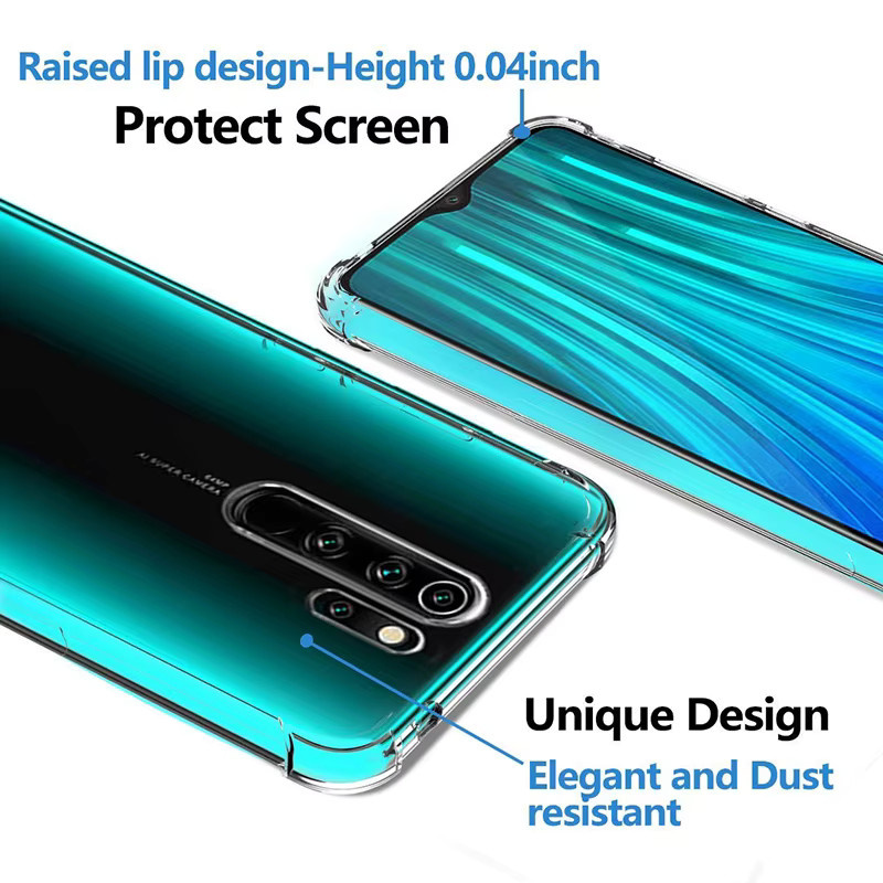 Stoßfeste Handyhülle für Xiaomi Redmi Note 8 Pro 9 10 11 Pro mit transparenter Rückseite - Bild 4