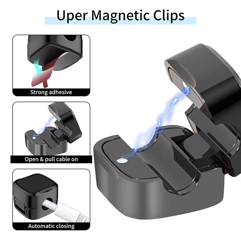 Magnetischer Kabel-Organizer in Weiß zur Kabelverwaltung und als Kabelhalter für dein Heimbüro oder die Küche - Bild 2