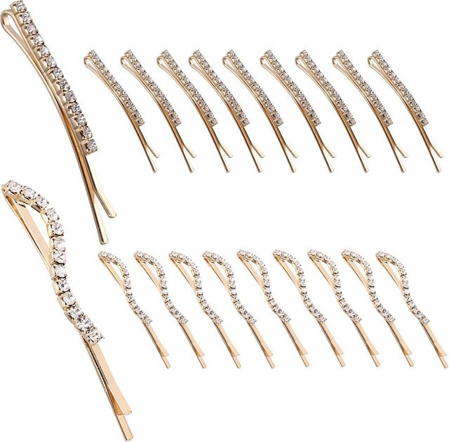 Haarnadeln Damen, Diamant-Optik, 6 Stück - Bild 1
