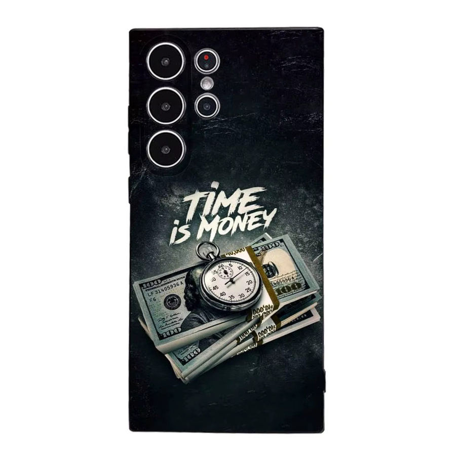 Funny Time is Money Handyhülle für Samsung Galaxy S25 S24 S23 S22 S21 S20 Ultra Plus Frosted Soft Cover - Bild 7