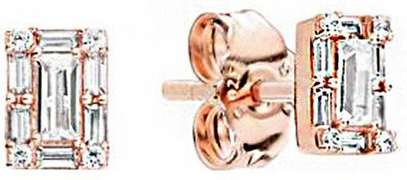 YIRAN Jewelry Ohrstecker 925 Silber, Gold, Zirkonia, Damen - Bild 1