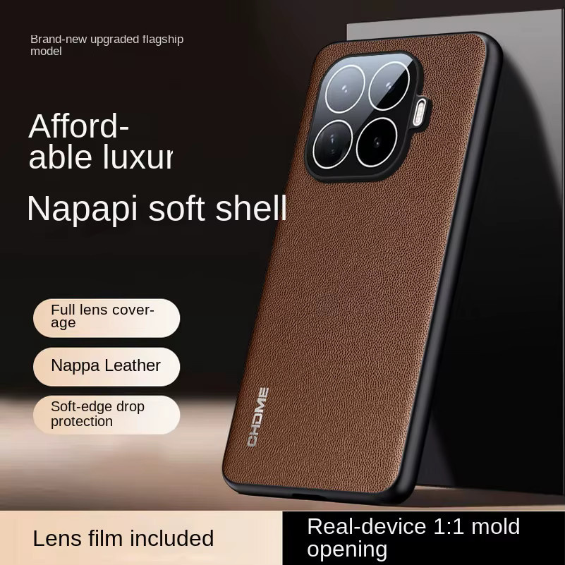 Handyhülle aus Nappa-Leder für Xiaomi 17T Pro, 17 Pro Max, 17 Ultra, 15 Ultra und 14 Pro in Rot - Bild 3