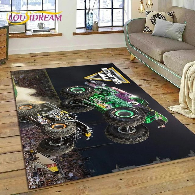 Karpetti Monster Jam Cartoon Teppich für Kinder, Mehrfarbig, B/B: 70 x 100 cm - Bild 1