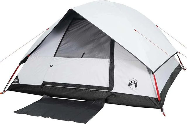 vidaXL Kuppel-Familienzelt für 6 Personen in Weiß, verdunkelt und wasserdicht, Modell 94706 - Bild 1