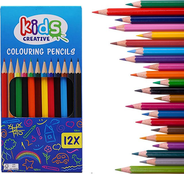 12 Stück Buntstifte in Multicolour mit weichem Pigmentkern zum Skizzieren und Zeichnen für Erwachsene und Kinder - Bild 1
