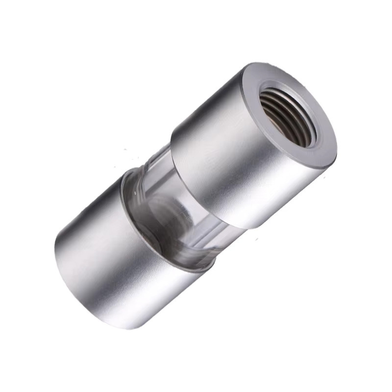 Shyrrik Metall Filter Split Wasser Kühlsystem mit Doppel Innen G1/4 Gewinde Anschluss in Schwarz und Silber - Bild 2