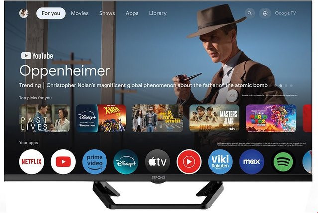Strong SRT32HG4723C Mobiler Smart-TV mit 80 cm (32") LED-Display, HD Ready, Schwarz, Sprachsteuerung, DVB-T2/DVB-C/DVB-S2 - Bild 1