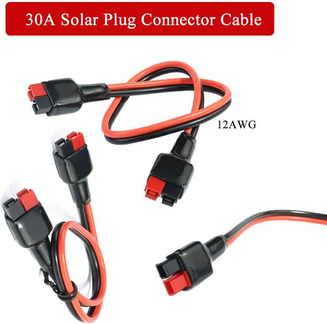 TLXT Solarpanel Ladeanschlusskabel 12AWG mit Stecker und Buchse für Outdoor-Energiespeicher 30A/45A - Bild 1