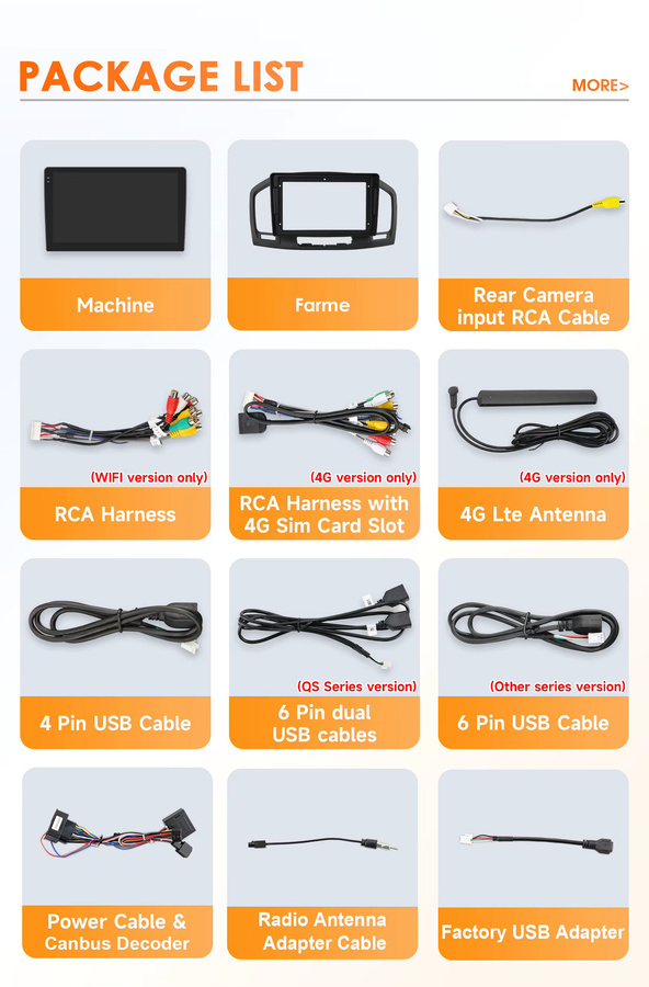OSSURET Android 14 Autoradio mit 9 Zoll 2DIN Bildschirm, 8 Core Carplay Multimedia-Player mit GPS und 360 Cam für Buick Regal und Opel Insignia 2009-2013, Schwarz - Bild 4