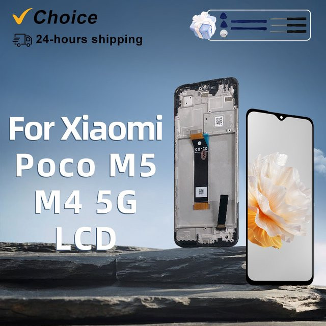 OEM LCD Touchscreen Digitizer Ersatzdisplay für Xiaomi Poco M5 und Poco M4 5G in Schwarz - Bild 1