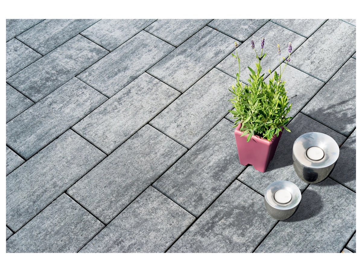 DIEPHAUS Pflaster ESTEO in Betonoptik für Terrasse, B/T/H: 30 x 15 x 6 cm, beige-schwarz-grau matt - Bild 2