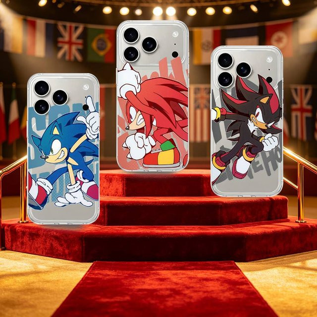 Bilibili Cartoon S-sonic Handyhülle für iPhone 17 16 15 14 13 12 11 Pro Max Plus Transparente Stoßfeste Rückabdeckung - Bild 1