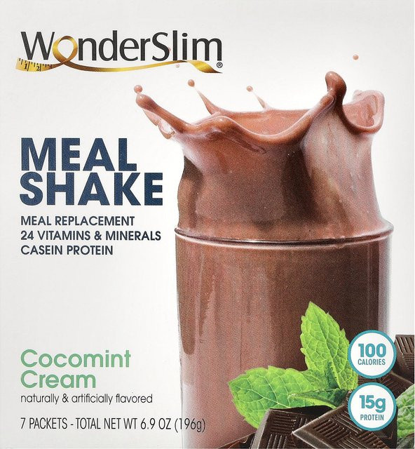 WonderSlim Weizenshake Kokos-Minz-Creme 7 x 28 g - Bild 1