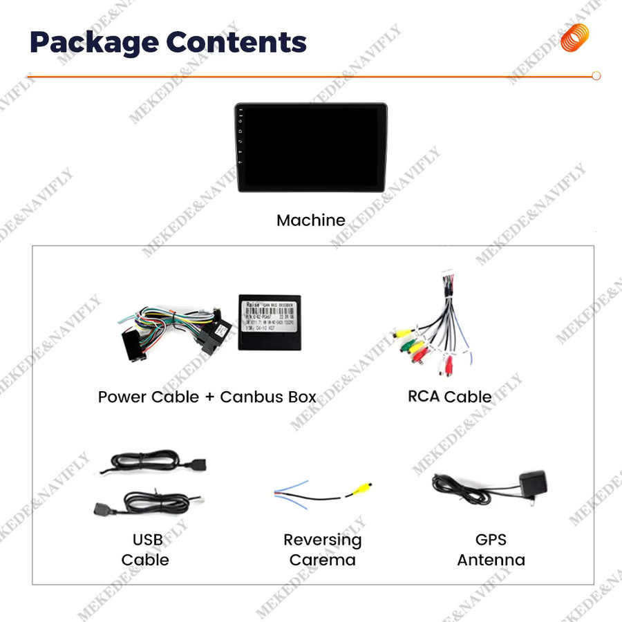 MEKEDE & NAVIFLY 9 Zoll Auto Radio Multimedia Player mit CarPlay und GPS für Peugeot 407, Schwarz - Bild 6