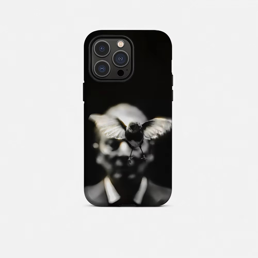 Band W-Wunderhorse Handyhülle für iPhone 17 16 15 14 13 12 Pro Max Plus in Schwarz oder Weiß mit glänzender HD-Doppelschicht-Flüssighartschale - Bild 7