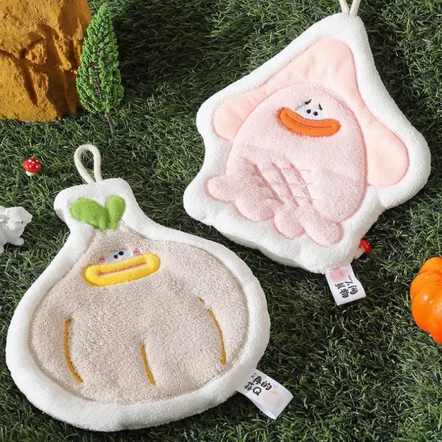 Saugfähiges JUSTFULL Kinderhandtuch aus Korallenvlies in Grün - Bild 1
