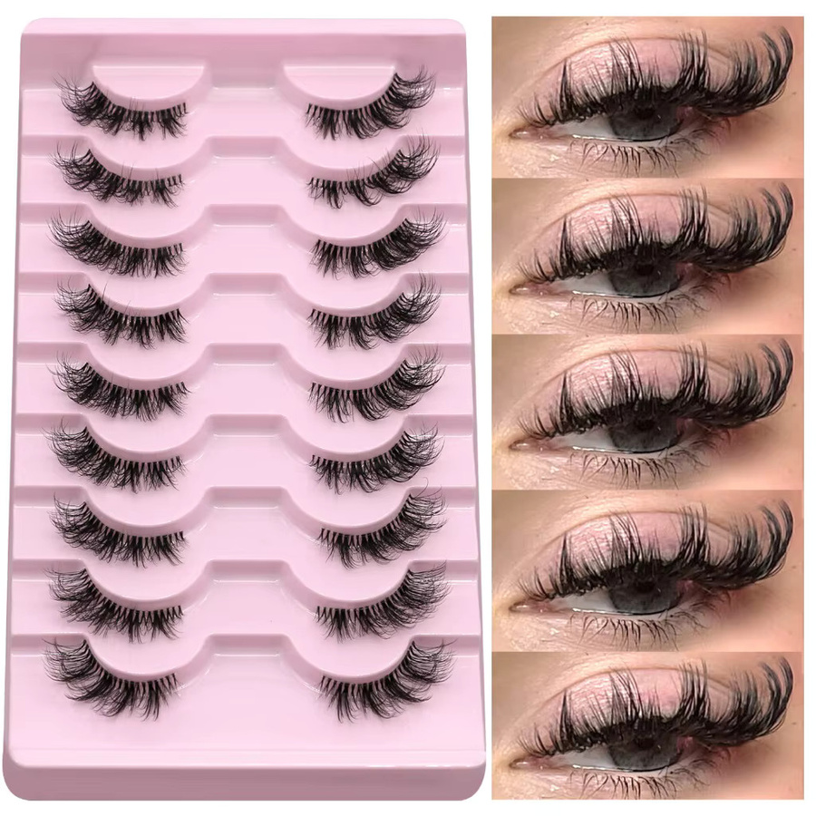 VELTRINAY Künstliche Wimpern, Wispy Cat Eye, Faux Mink, Natürlich - Bild 2