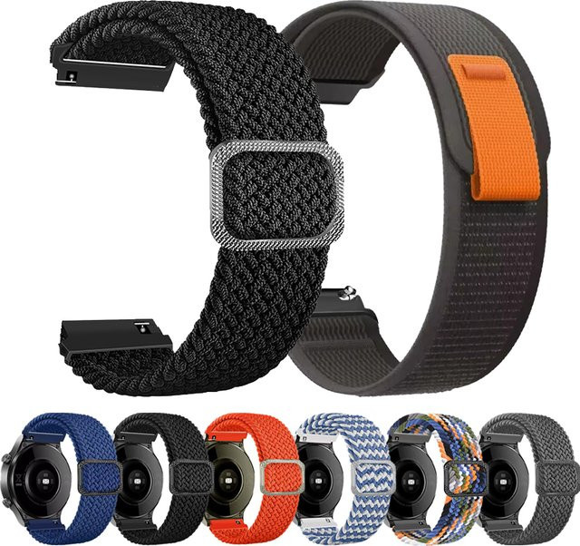 Uhrenarmband Nylon, geflochten, 22 mm, Unisex - Bild 1