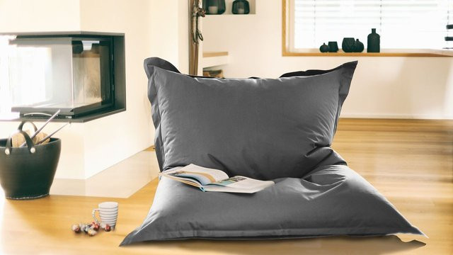 Outdoorfähiger XL Sitzsack MESO von Kinzler in Dunkelgrau, B/H: 100 x 140 cm - Bild 1