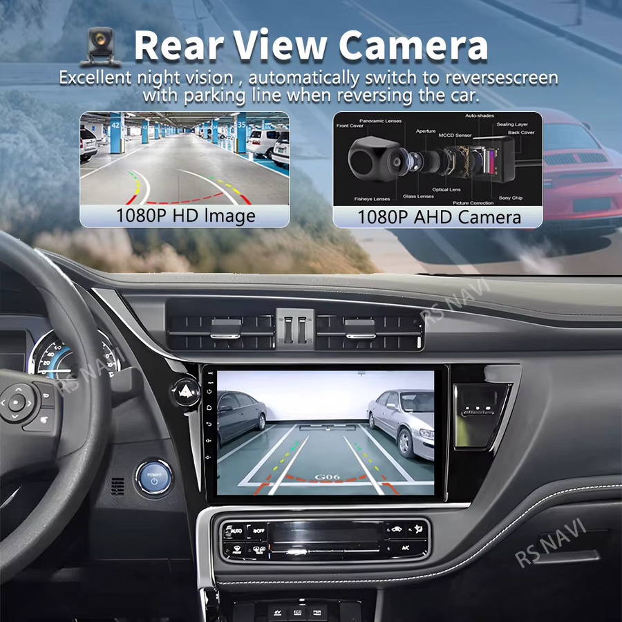 RSNAVI Android 16 Multimedia-Autoradio für Toyota Corolla 11 Auris LHD 2017 - 2019 mit 2K QLED Display, GPS, CarPlay und Stereo in Schwarz - Bild 2
