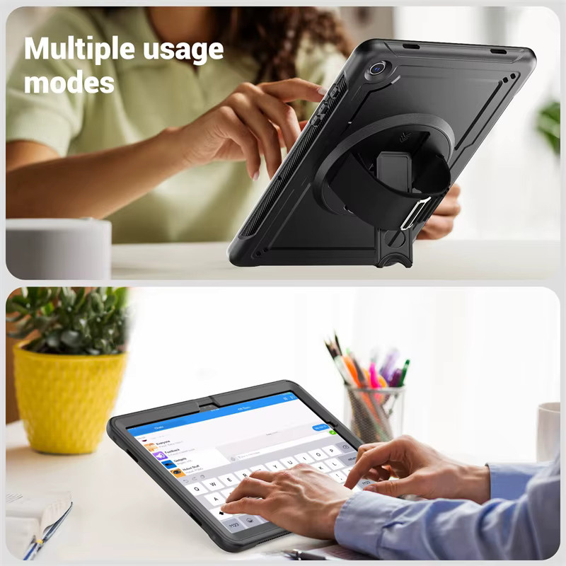 Stoßfeste Hybrid-Schutzhülle für Samsung Galaxy Tab A9 8,7 und Tab A11 11 Zoll aus PC und Silikon in Schwarz und Blau - Bild 5