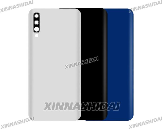 Samsung Galaxy A50 Ersatzgehäuse hintere Batterieabdeckung in Blau mit selbstklebendem Verschluss - Bild 1