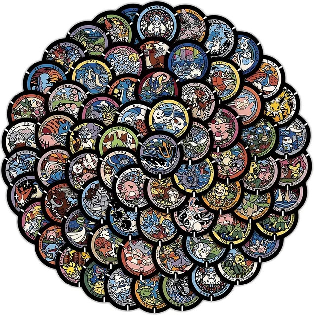 Bandai Pokémon Aufkleber, 50 Stück - Bild 1