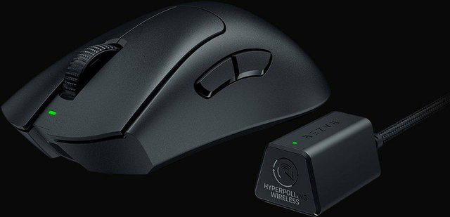 Razer DeathAdder V3 Pro Kabellose Gaming-Maus in Schwarz mit USB-Empfänger - Bild 1