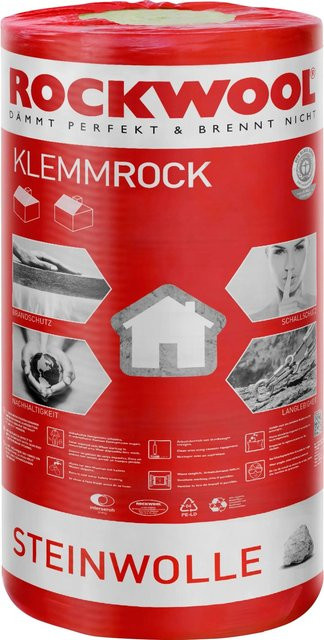 Rockwool Klemmrock Dämmwolle Mineralwolle WLG 035 Dicke: 160 mm, Fläche: 75 m² - Bild 1