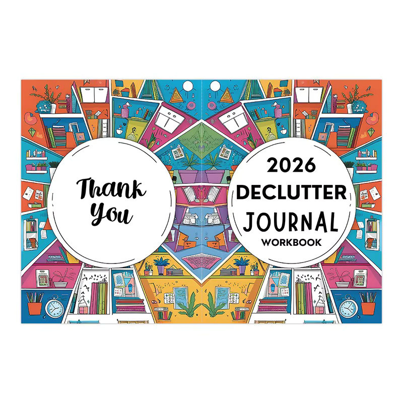 BOHY Declutter Journal 2026 Arbeitsmappe und Planungsnotizbuch für die Hausarbeit, 60 Seiten, A4, Multicolor, Softcover - Bild 2