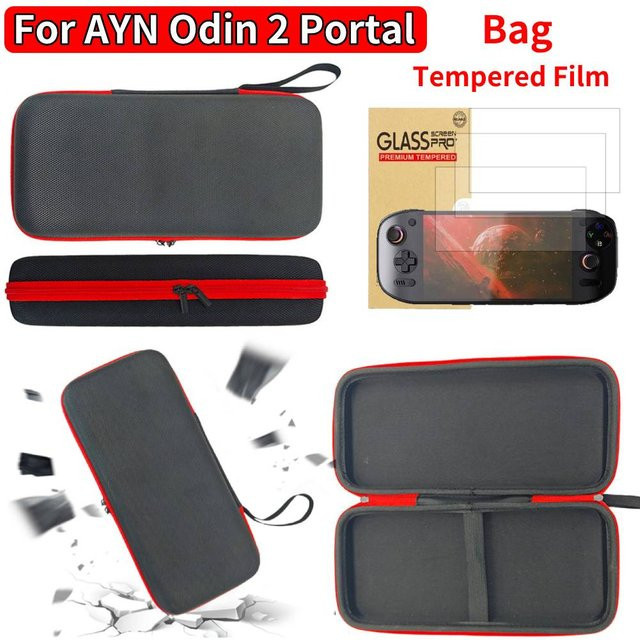 Tragetasche für AYN Odin 2 Portal Handheld-Spielekonsole, stoßfeste Aufbewahrungstasche in Schwarz - Bild 1