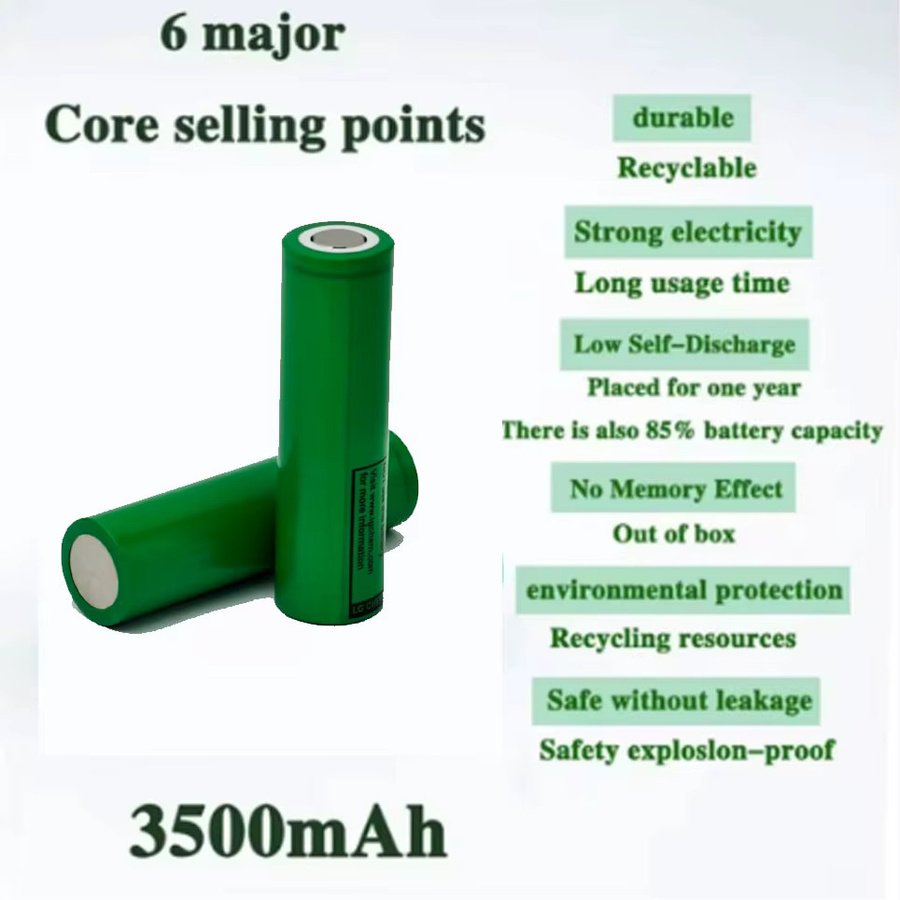 INR18650-MJ1 18650 Akku 3,7V mit 3500mAh Kapazität in Grün - Bild 5