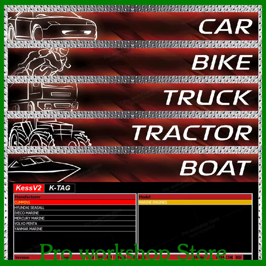 KESS V5.017 ECU-Programmier-Tool mit Ksuite 2.80 Software zur Fehlercode-Wiederherstellung für Autos, Motorräder, LKWs, Traktoren und Boote - Bild 4
