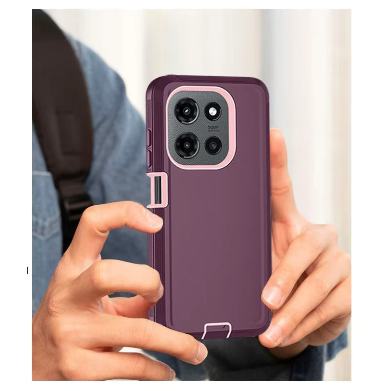 Robuste 3-lagige Hybrid-Schutzhülle für Motorola G Edge Play Stylus Power 5G in Blau - Bild 4