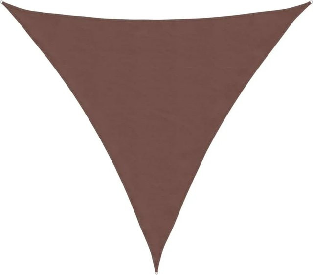 Sonnensegel Furnicato aus PU-beschichtetem Oxford-Gewebe, Dreieckig, Braun, B/T/H: 6 x 6 x 6 m - Bild 1