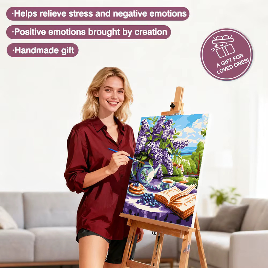 Huacan Blumen-Malset nach Zahlen, DIY-Malerei, Bunt / Mehrfarbig - Bild 2