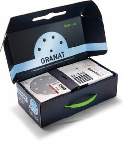 Festool Schleifscheiben-Set Granat für Exzenterschleifer Durchmesser: 125 mm, Körnung: 60, 80, 120, 180, 220, 320, Farbe: Schwarz - Bild 1