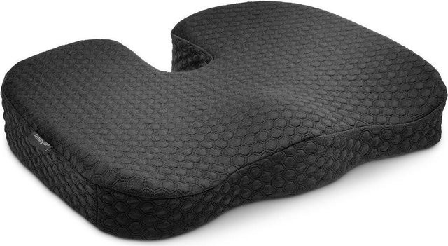 Kensington Premium-Sitzkissen mit Kühlgel aus ergonomischem Memory-Schaum, Schwarz - Bild 1