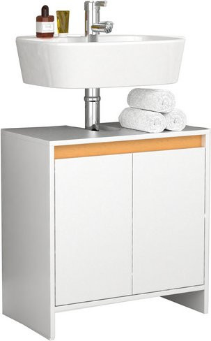 VCM Badezimmer-Unterschrank Malira aus Holz in Braun mit 2 Drehtüren, B/T/H: 58 x 33 x 60 cm - Bild 1